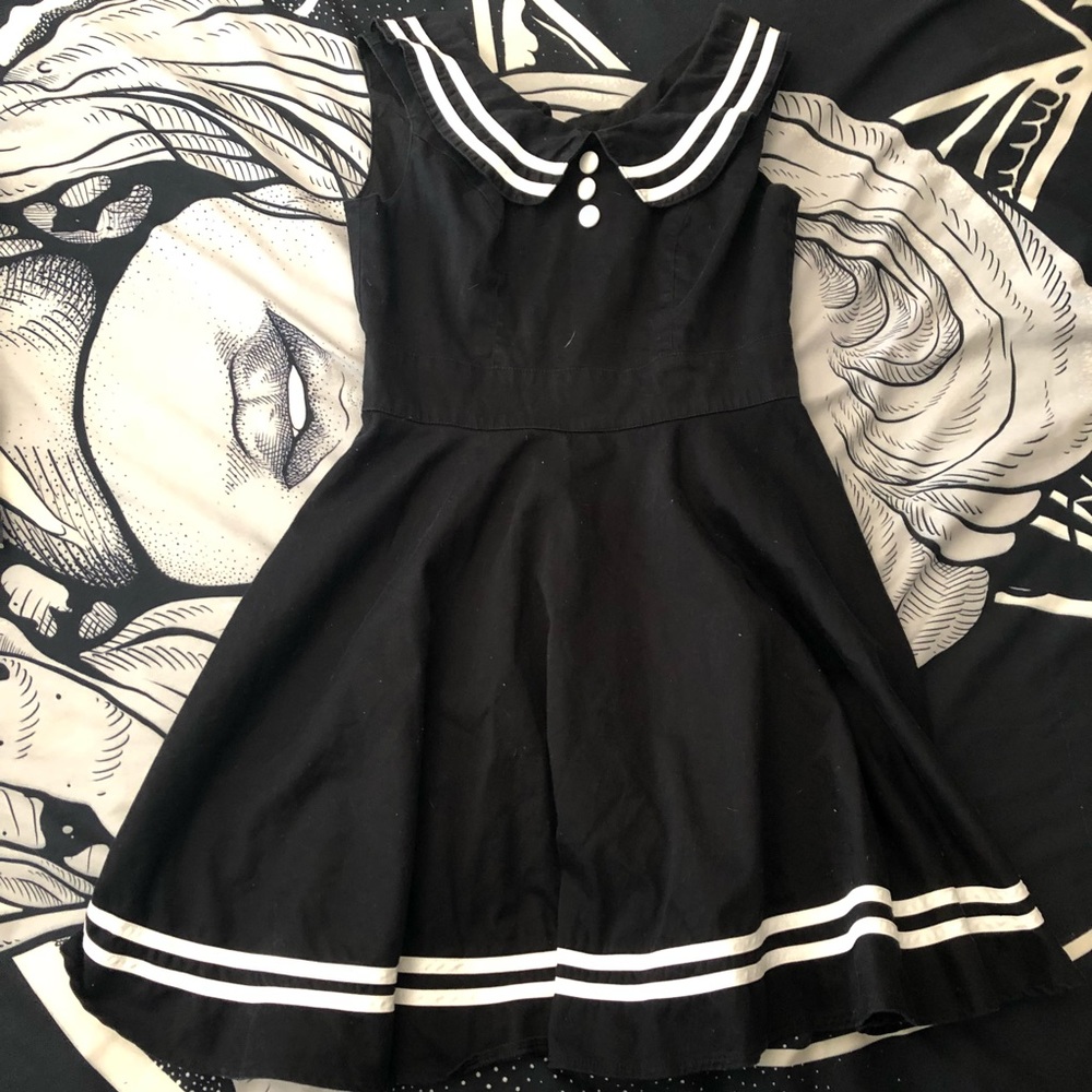 Black Sailor/ Varsity Dress